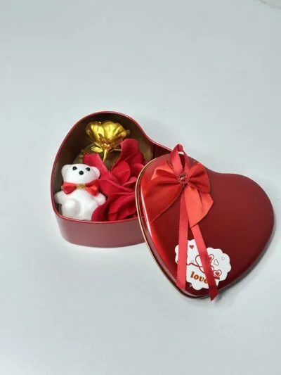 Teddy Showpiece and Red Rose Valentine’s Day Gift for Girlfriend Boyfriend Wife Husband