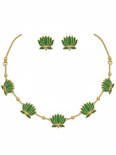 Alloy Copper Green Jewel Set (Pack of 1)