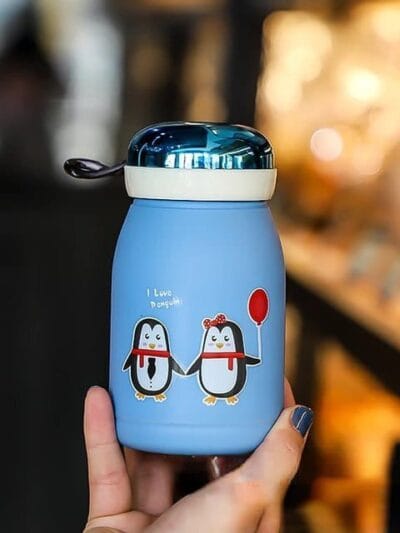 Mini Glass Penguin Water Bottle (Pack Of 2)