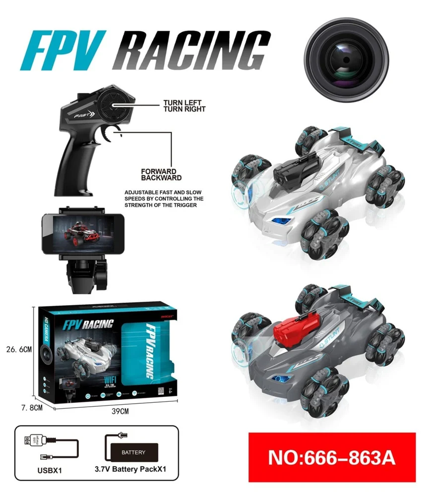 RC Car with FPV Camera, 720P HD Live Video, Gravity Sensor - Image 4