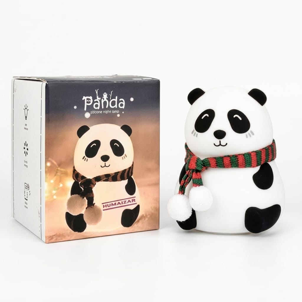 Panda Silicone Colorful LED Animal Pat Light – Mini Rechargeable Night Lamp
