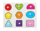 Wooden Peg Puzzle for Toddlers | Montessori Shape & Color Learning Toy For Kids (SHAPES LEARNING)