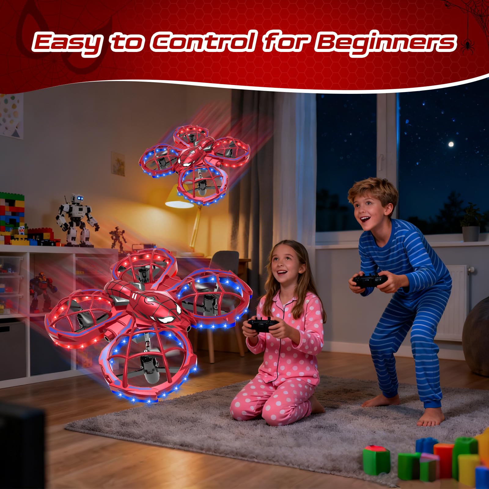Spider Mini Drone for Kids, RC drone with LED Lights,Gifts for kids - Image 7