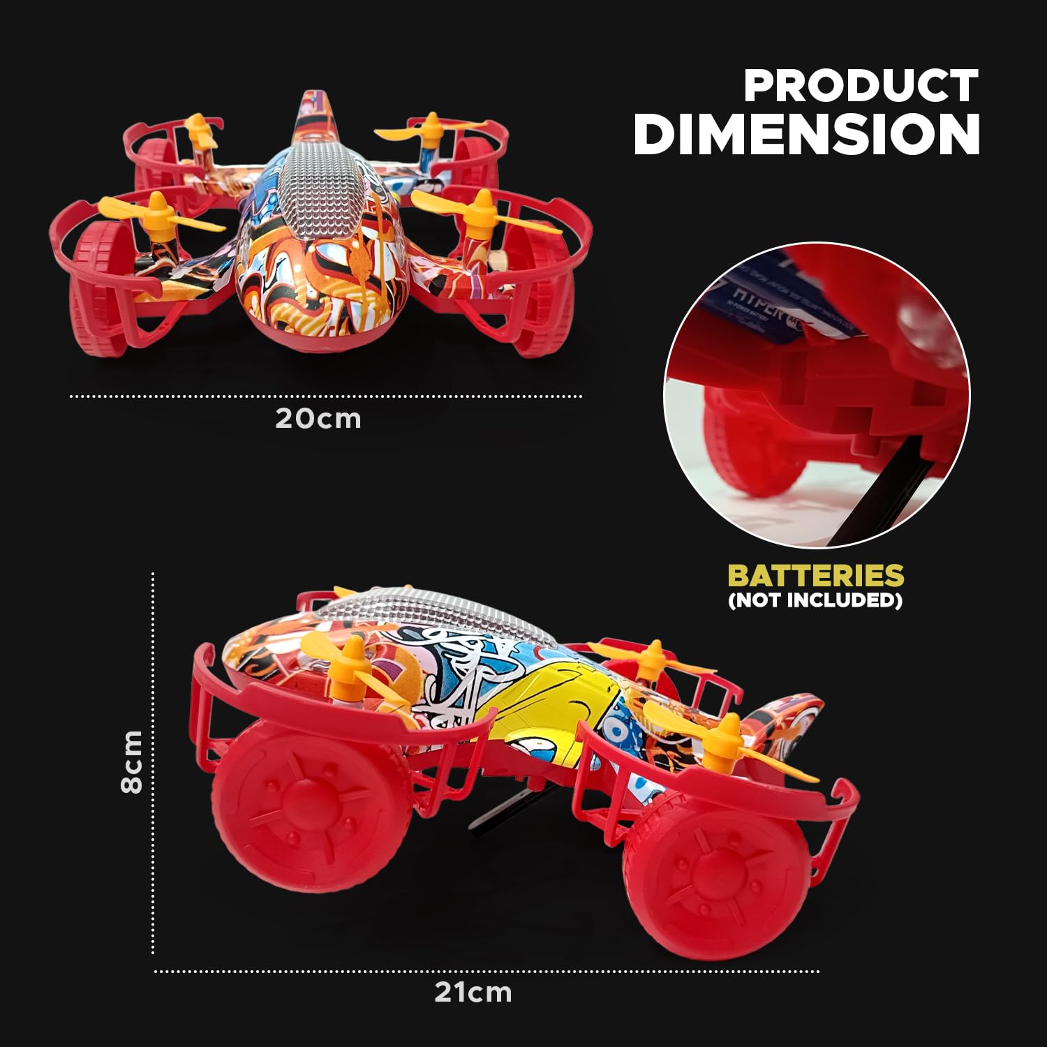 Rc Plane Toys Shark Shape Electric Plane | Lift & Spin Function. - Image 5