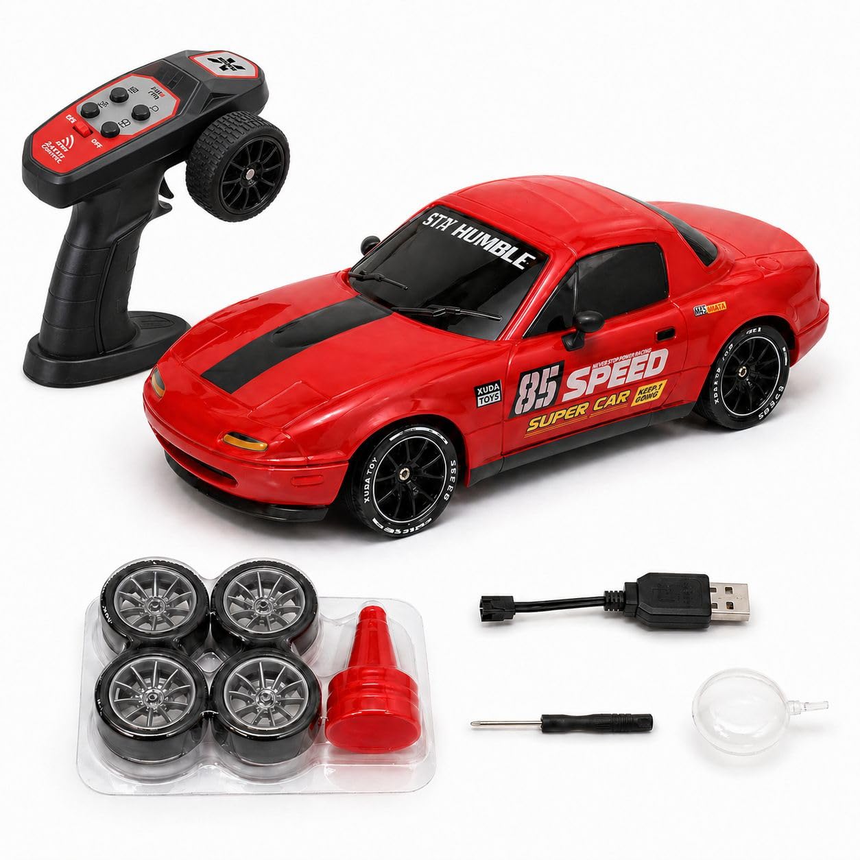 Rc Drift High Speed Racing Stunt Car LED Pop-Up Lights Smoke Effect - Image 6