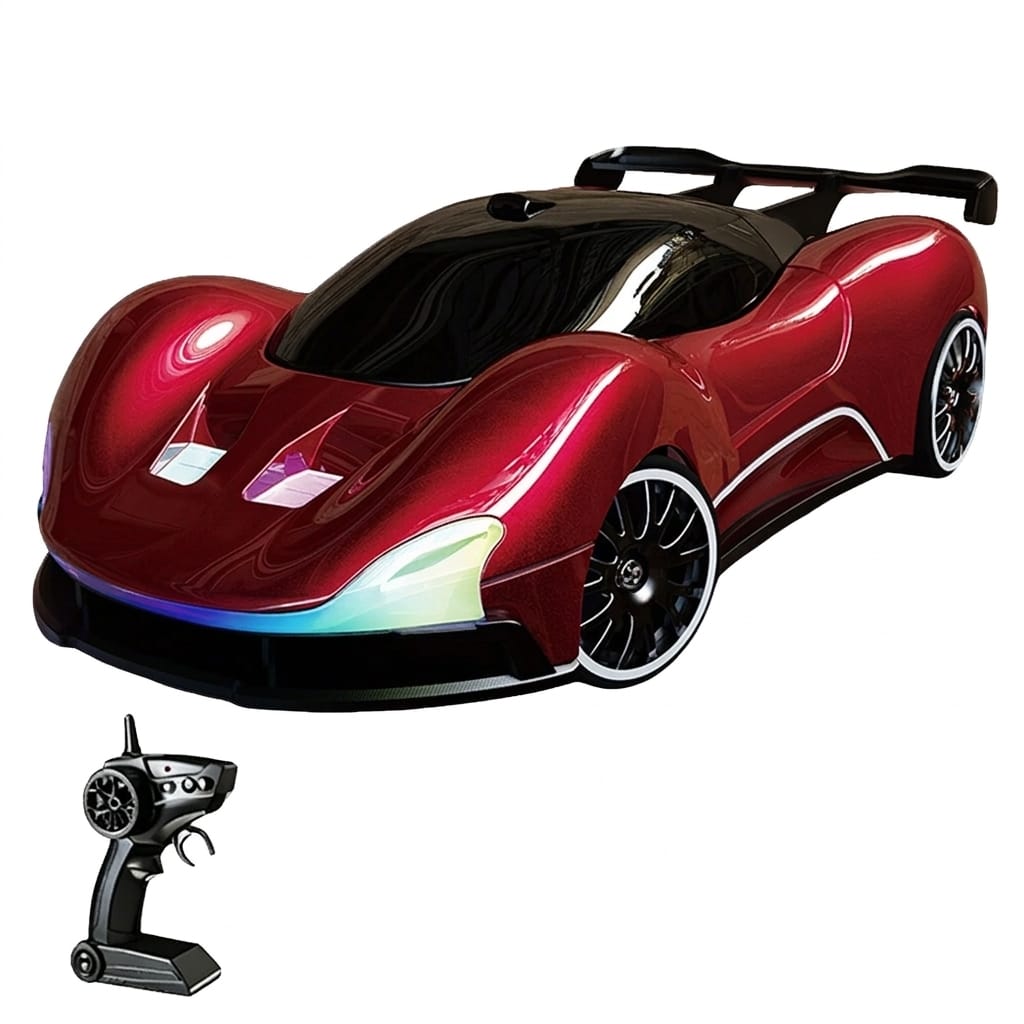 Rechargeable RC Drift Racing Car with LED Rainbow Lights - Image 3