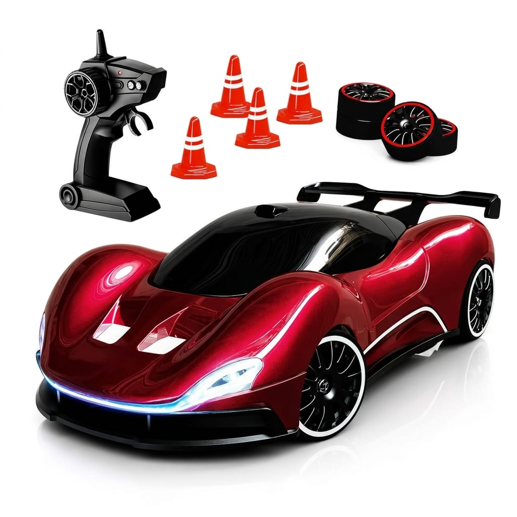Rechargeable RC Drift Racing Car with LED Rainbow Lights