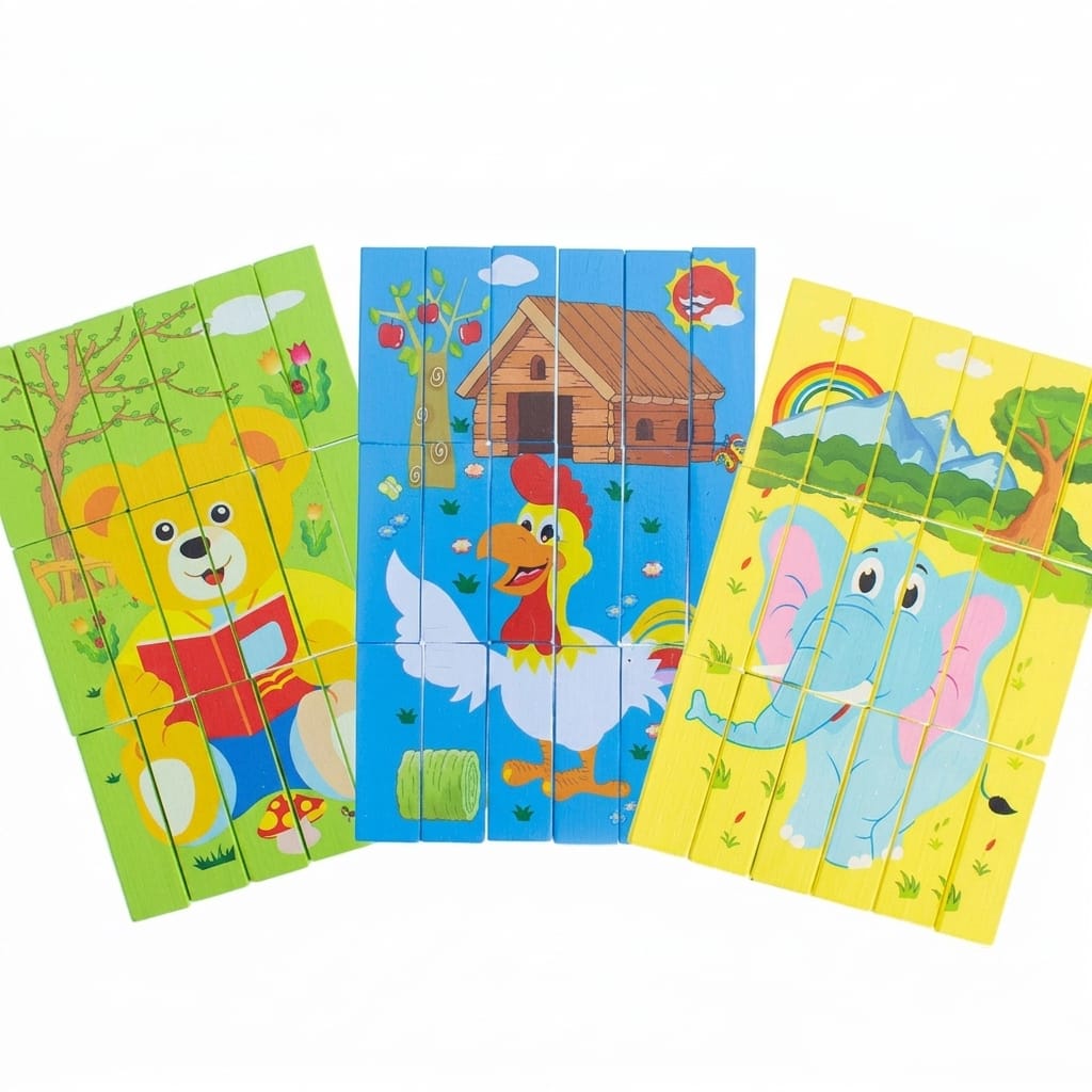 Multifunctional Wooden Puzzle Jenga Game For Kids (54 Pcs) - Image 3