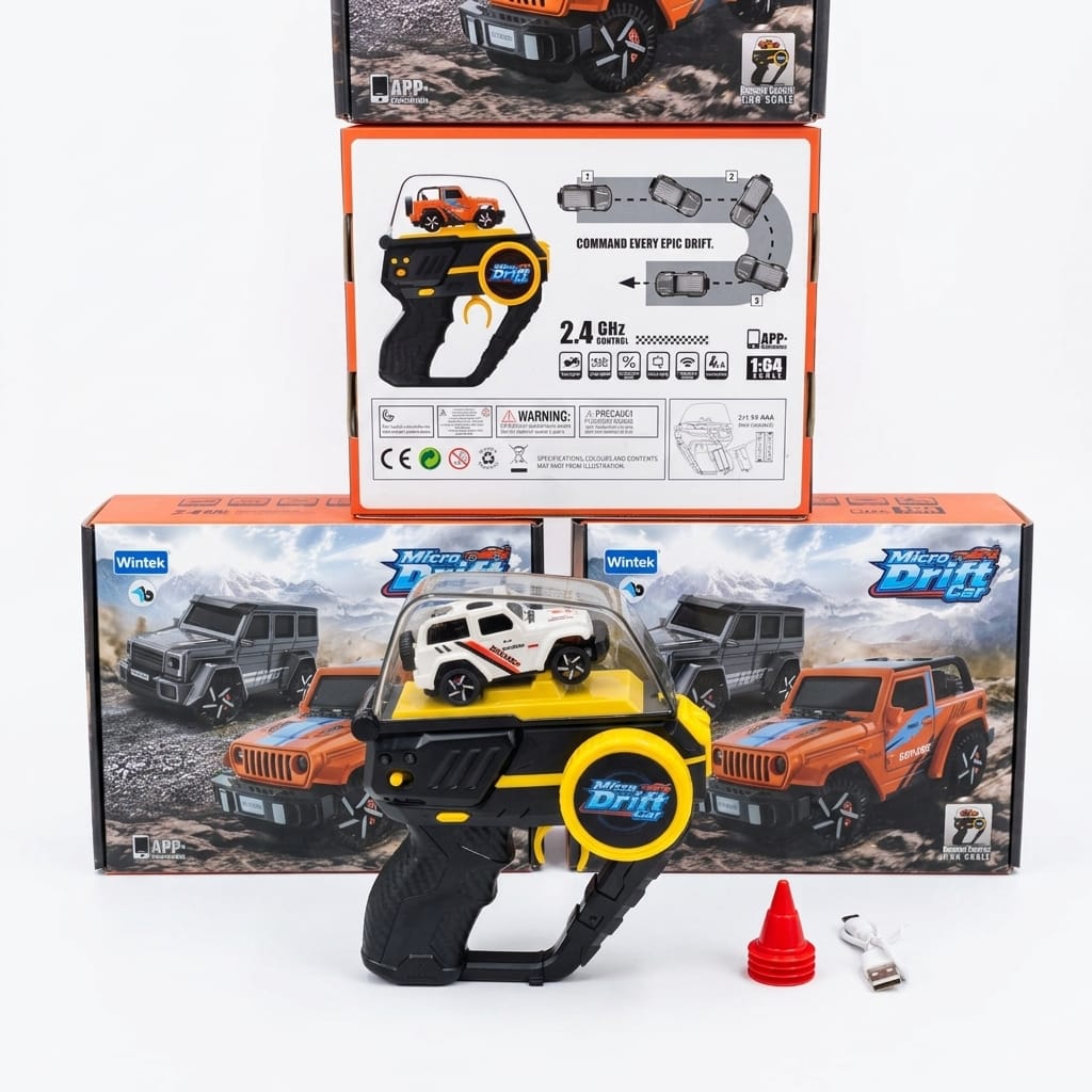 Mini RC Drift Car | Gun-Style Remote Control Toy Car | 360° Racing Car