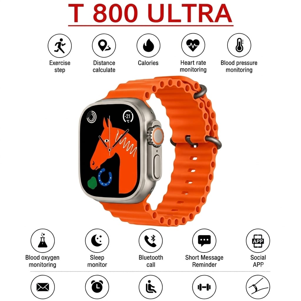GS Ultra 2 smartwatch set AMOLED display Bluetooth calling watch, a wireless charger - Image 2