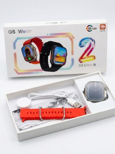 GS Ultra 2 smartwatch set AMOLED display Bluetooth calling watch, a wireless charger