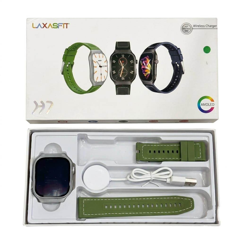 LaxasFit H7 Smartwatch – AMOLED HD Display, Bluetooth Calling & Health Tracker