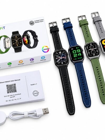 LaxasFit H7 Smartwatch – AMOLED HD Display, Bluetooth Calling & Health Tracker