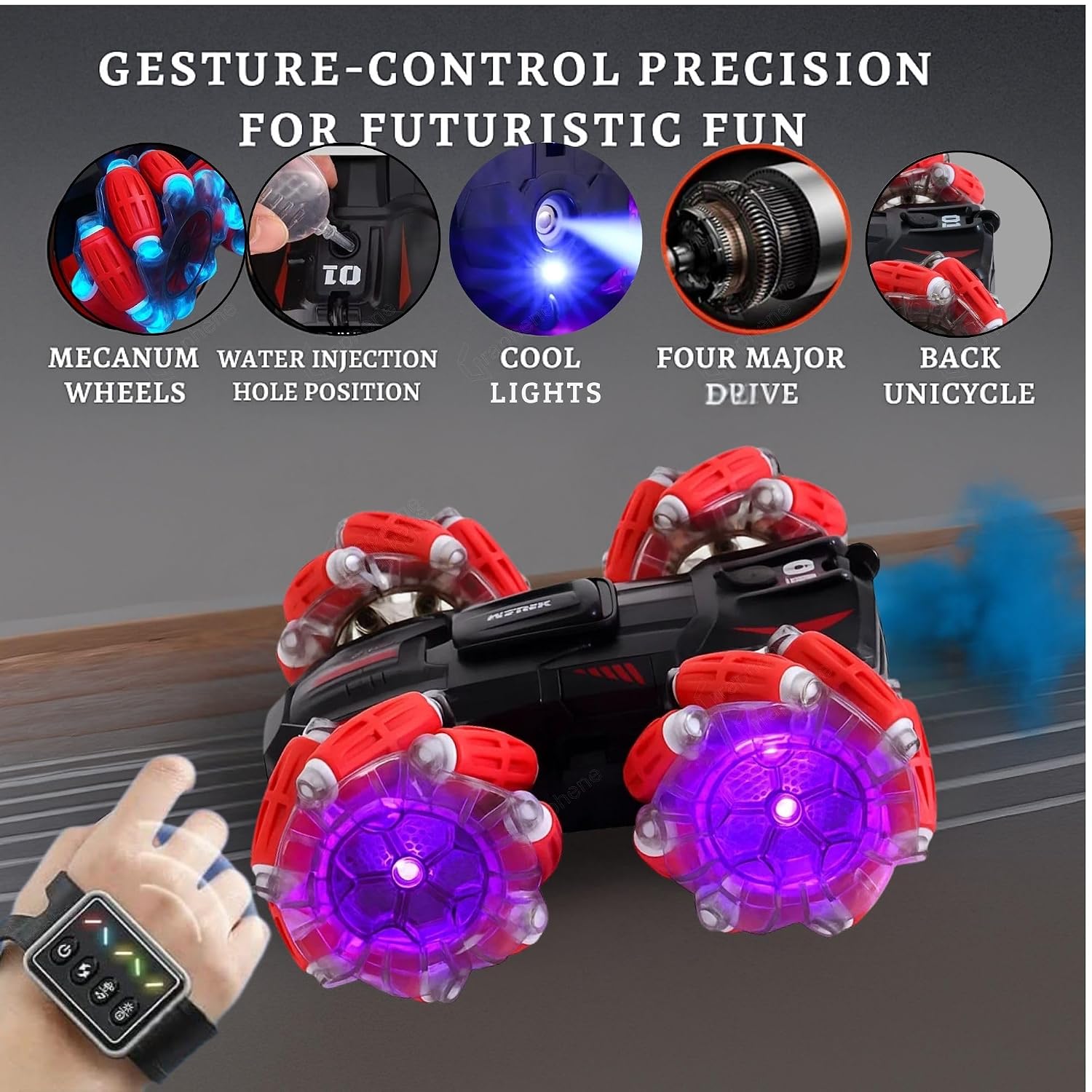 4WD RC Stunt Drift Car with Hand Gesture Sensor, 360° Rotating Remote Control Car For Kids - Image 4