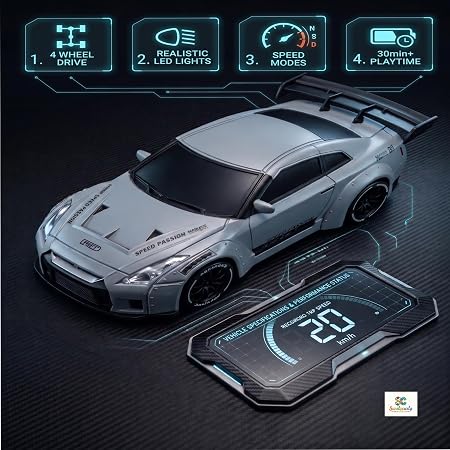 20KM/H RC Drift Car 4X4, 1:24 Scale Remote Control Sports Car For Kids - Image 5