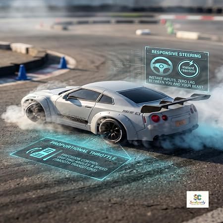 20KM/H RC Drift Car 4X4, 1:24 Scale Remote Control Sports Car For Kids - Image 7