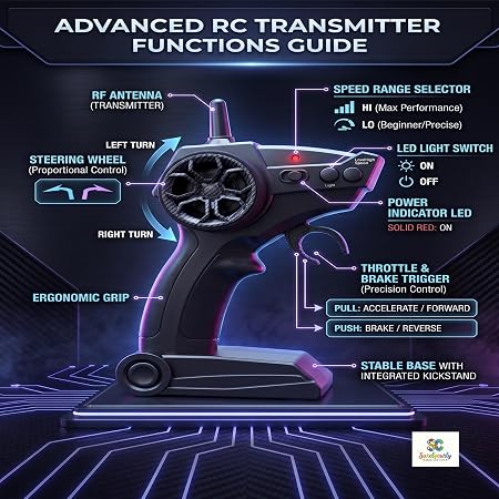 20KM/H RC Drift Car 4X4, 1:24 Scale Remote Control Sports Car For Kids - Image 6