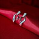 Premium Silver Plated White Cubic Zirconia Earrings For Women & Girls