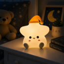 Silicone Star Night Light – USB Rechargeable 7-Color LED Lamp with Touch Sensor for Kids