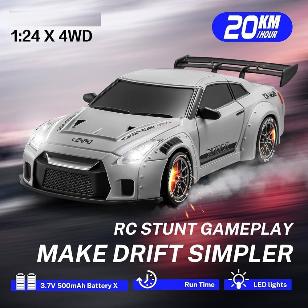 20KM/H RC Drift Car 4X4, 1:24 Scale Remote Control Sports Car For Kids - Image 4