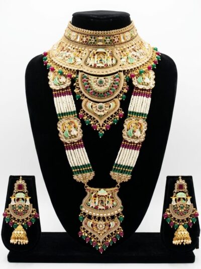 Heavy Combo Bridal Jewellery Set With Multi Layer Set For Women & Girls