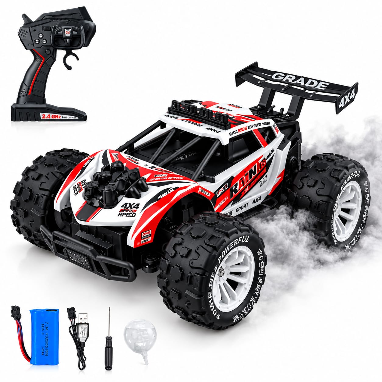 4WD RC Buggy |2.4GHz Remote-Controlled Off-Road Buggy |40 km/h High-Speed - Image 2
