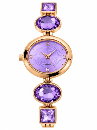 Women’s Stylish Watch with Decorative Stone Accents