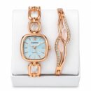 Gold Watch & Bracelet Gift Set Combo With Analog Watch For Women