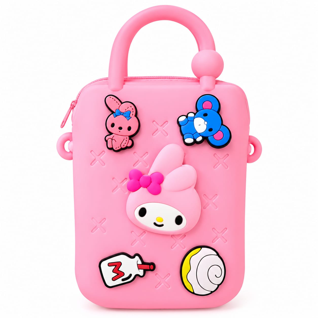 Cute Silicone Mini Cross Beach Bag Featuring Cartoon Charms Bag For Girls & Kids - Image 4