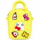 Cute Silicone Mini Cross Beach Bag Featuring Cartoon Charms Bag For Girls & Kids